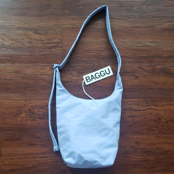 BAGGU French Blue Small Nylon Sling Bag - Picture 7 of 9